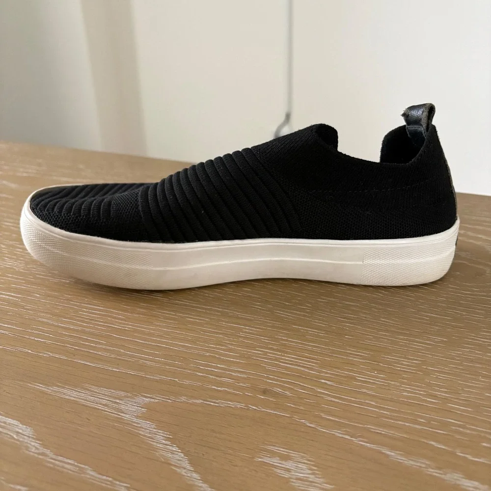 Kate Spade New York Gerrard Black Knit Slip On Sneakers Mens 9M Platform‎ Shoes